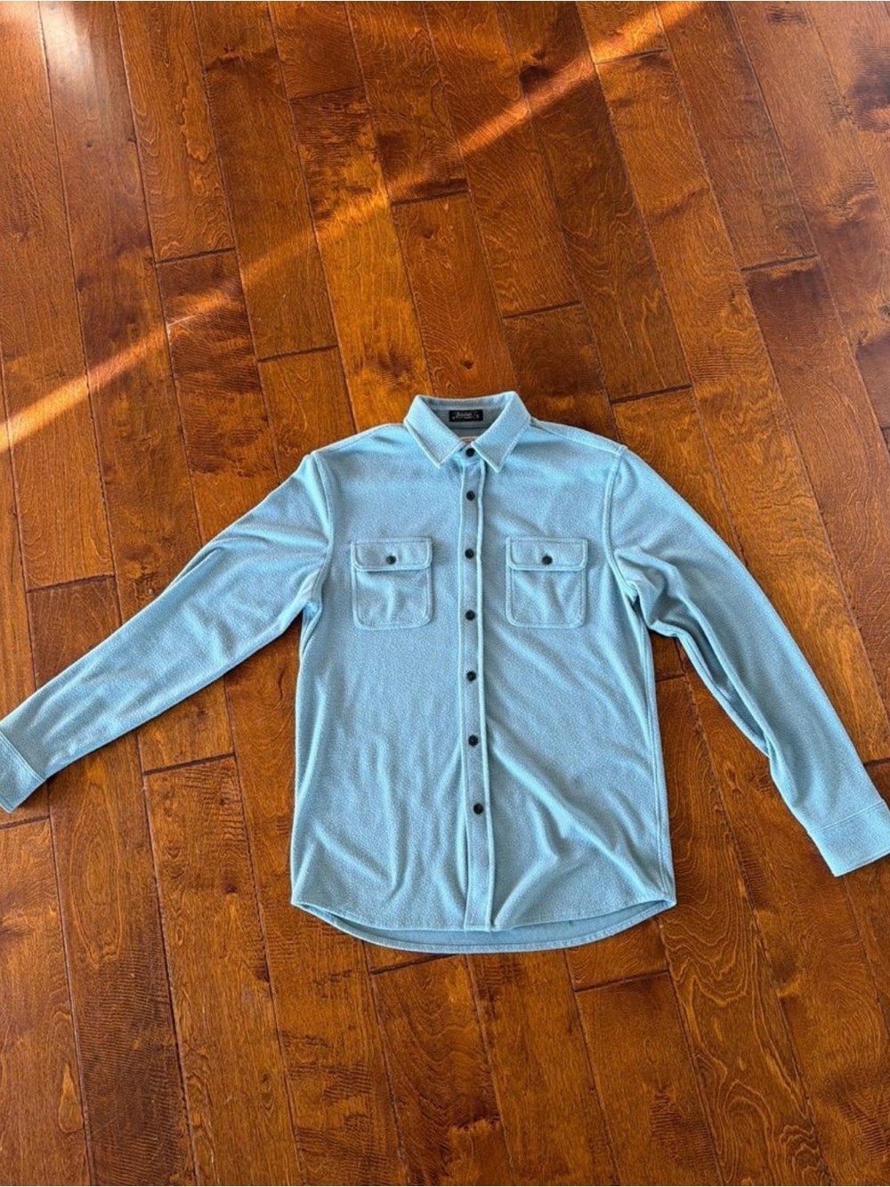 Faherty Legend Sweater Shirt Teal/Blue Like New